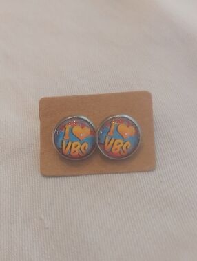 I Heart VBS Round Stud Earrings